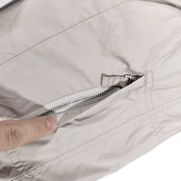 Faconnable Lightweight Cargo Windbreaker Zip Jacket Light Gray Modern Mens Large - Picture 8 of 10